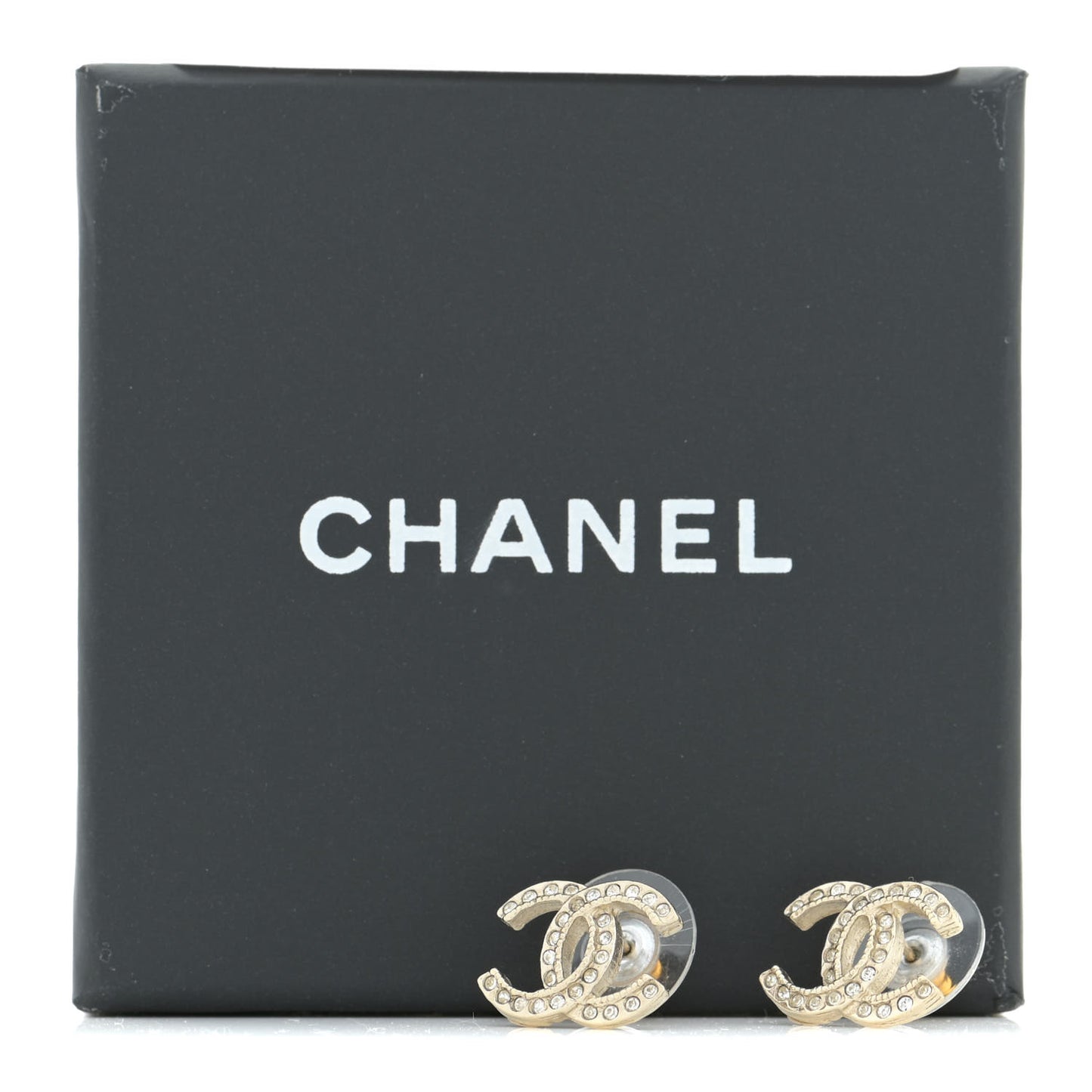 Crystal CC Earrings Gold