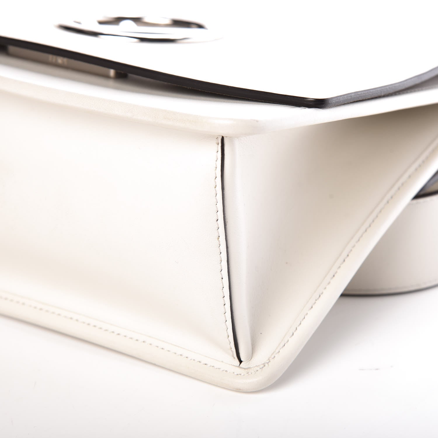 Fendi Vitello Century Opaco F is Fendi Kan I Shoulder Bag White Ice 9 of 9