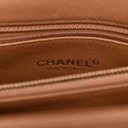 Chanel Caviar Lizard Quilted Medium Coco Handle Flap Light Beige 6 of 10