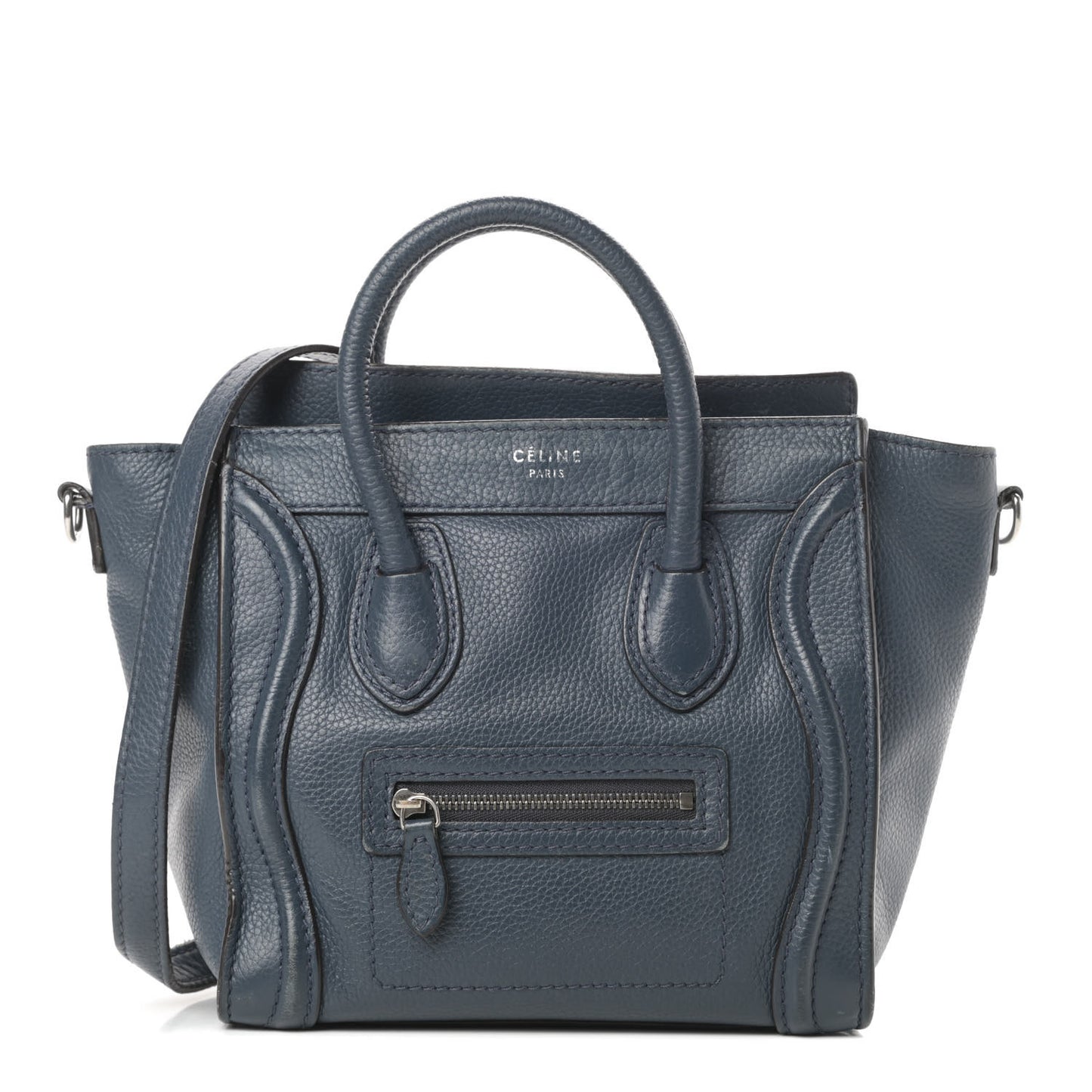 Drummed Calfskin Nano Luggage Orage