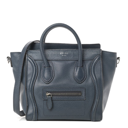 Celine Drummed Calfskin Nano Luggage Orage 1 of 19