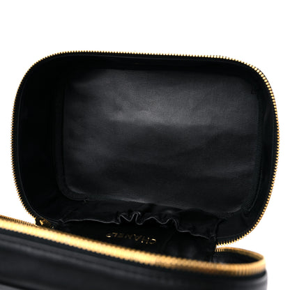 Chanel Lambskin Vanity Cosmetic Case Black 5 of 14