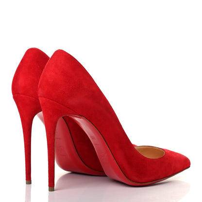 Christian Louboutin Veau Velours Pigalle Follies 100 Pumps 39.5 Rougissime 3 of 4