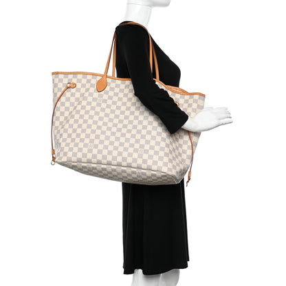 Louis Vuitton Damier Azur Neo Neverfull GM Rose Ballerine 2 of 14