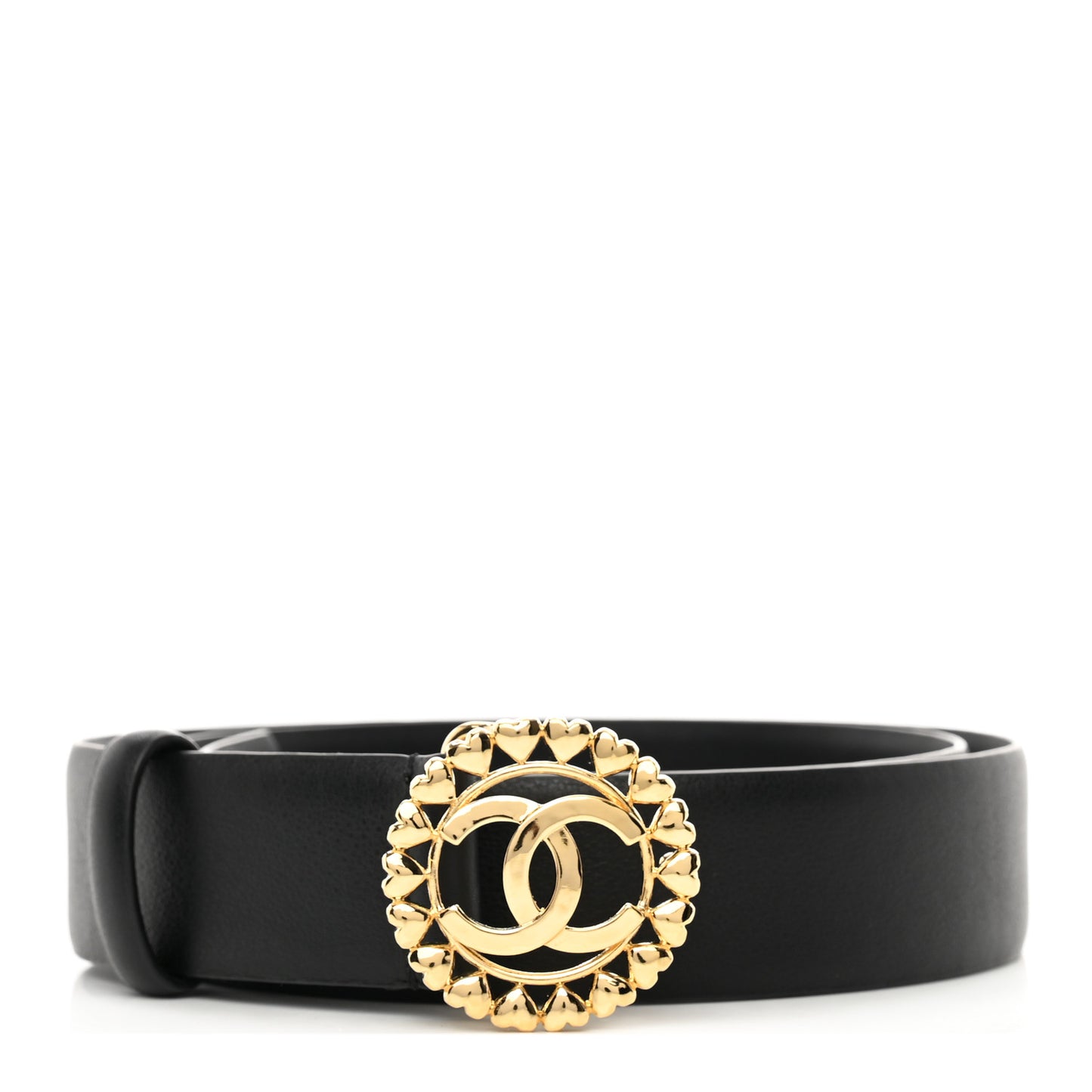 Calfskin CC Hearts Belt 85 34 Black