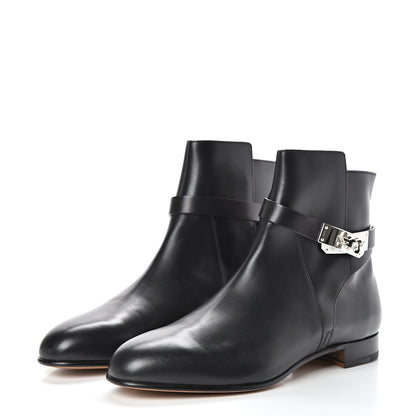 Hermes Calfskin Neo Low Boots 38 Black 3 of 8