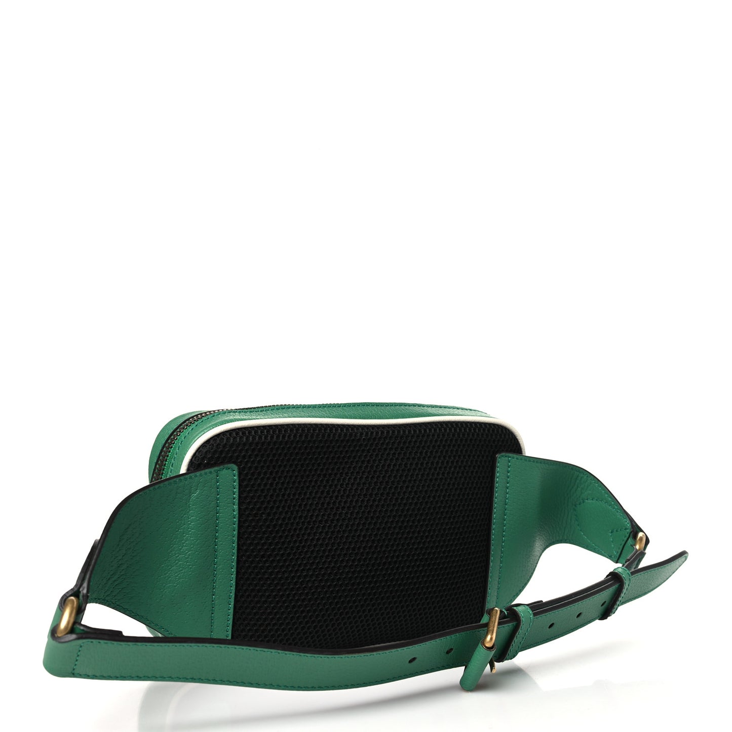 X ADIDAS Textured Dollar Calfskin Belt Bag Green