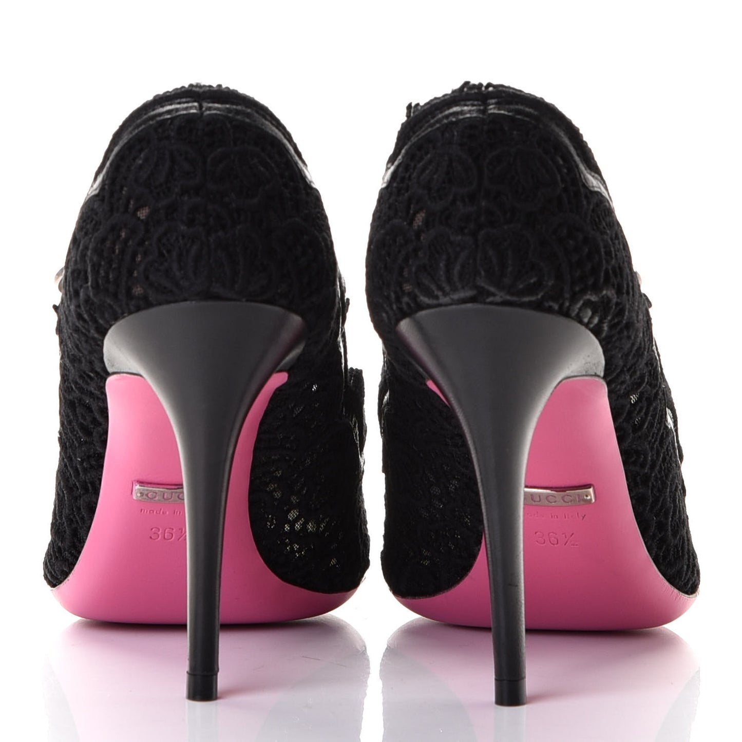 Lace Pizzo Venice Pumps 36.5 Black