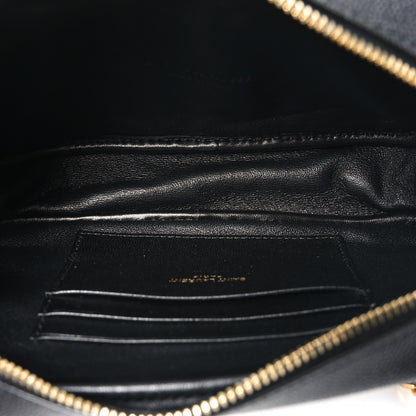 Saint Laurent Grain De Poudre Matelasse Monogram Mini Lou Camera Bag Black 5 of 10