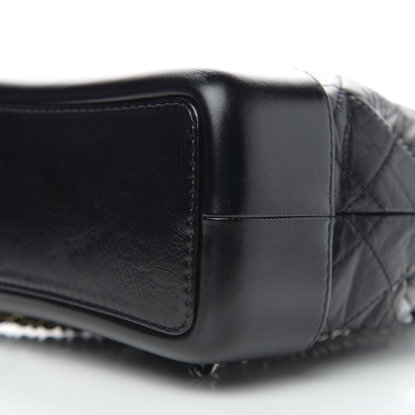 Aged Calfskin Quilted Small Gabrielle Backpack Black