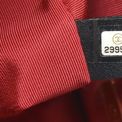 Chanel Tweed Quilted Large 19 Flap Navy Blue White Red 9 of 10