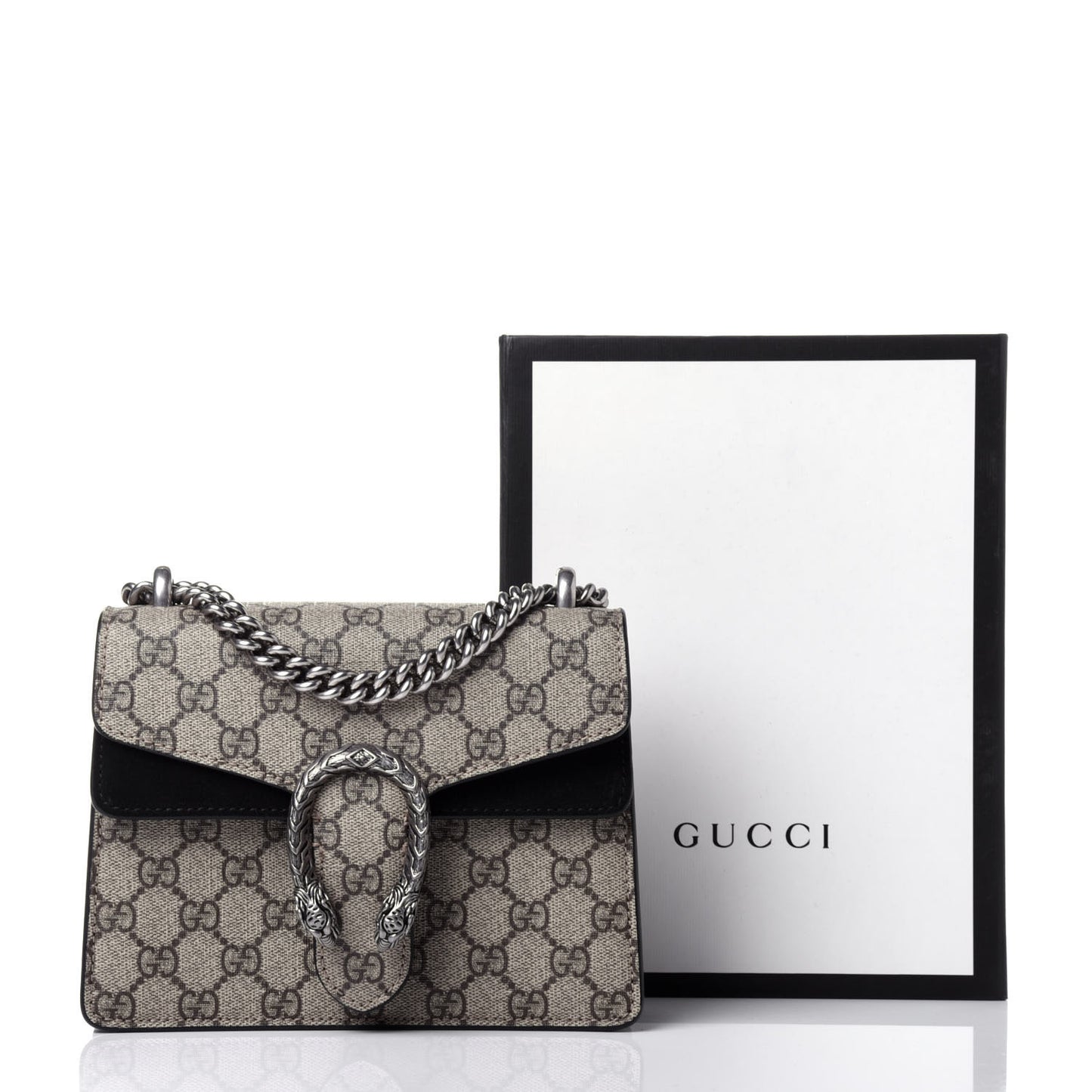 GG Supreme Monogram Mini Dionysus Shoulder Bag Black