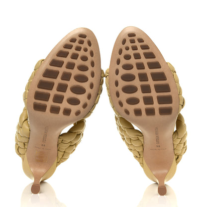 Bottega Veneta Nappa Twisted Padded Intrecciato Curve Slide Sandals 38 Tapioca 6 of 6