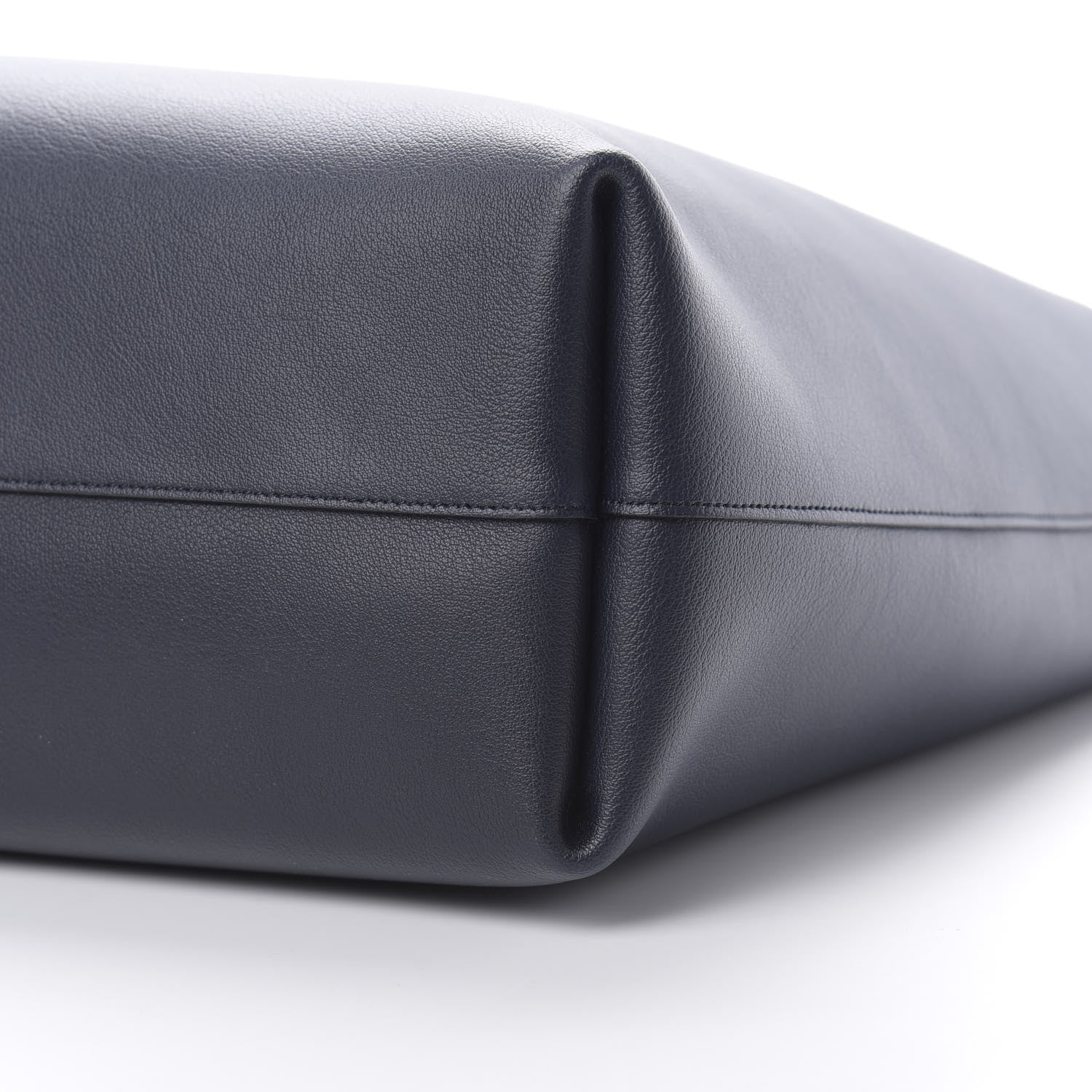 Saint Laurent Calfskin Large Shopping Tote Navy 11 of 12