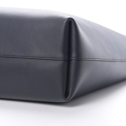 Saint Laurent Calfskin Large Shopping Tote Navy 11 of 12