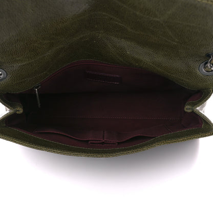 Chanel Crumpled Grained Calfskin Jumbo CC Crave Flap Green 5 of 11