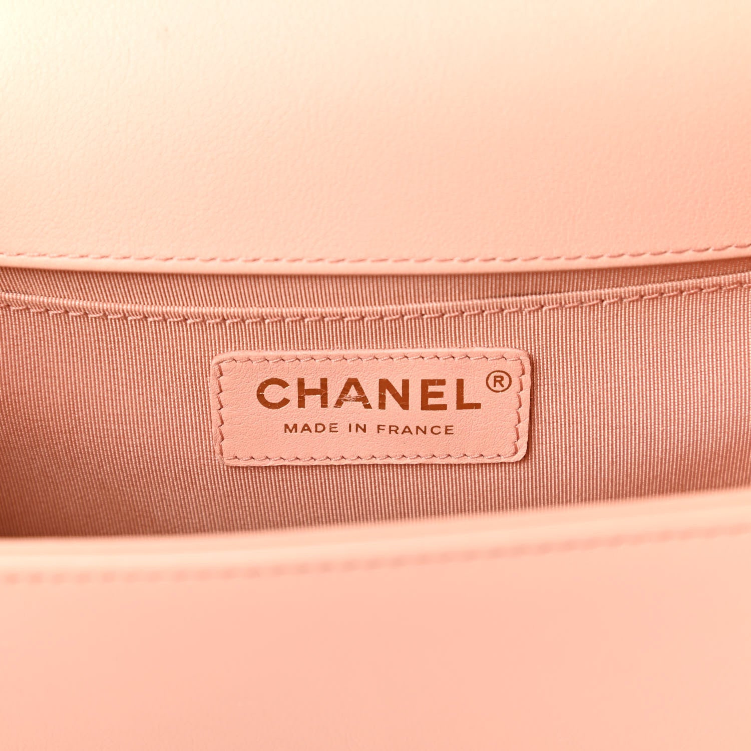 Chanel Lambskin Chevron Quilted Medium Boy Flap Light Pink 8 of 10