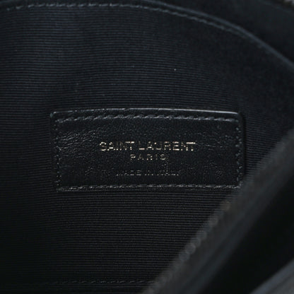 Saint Laurent Grain De Poudre Monogram Bill Pouch Black 6 of 10
