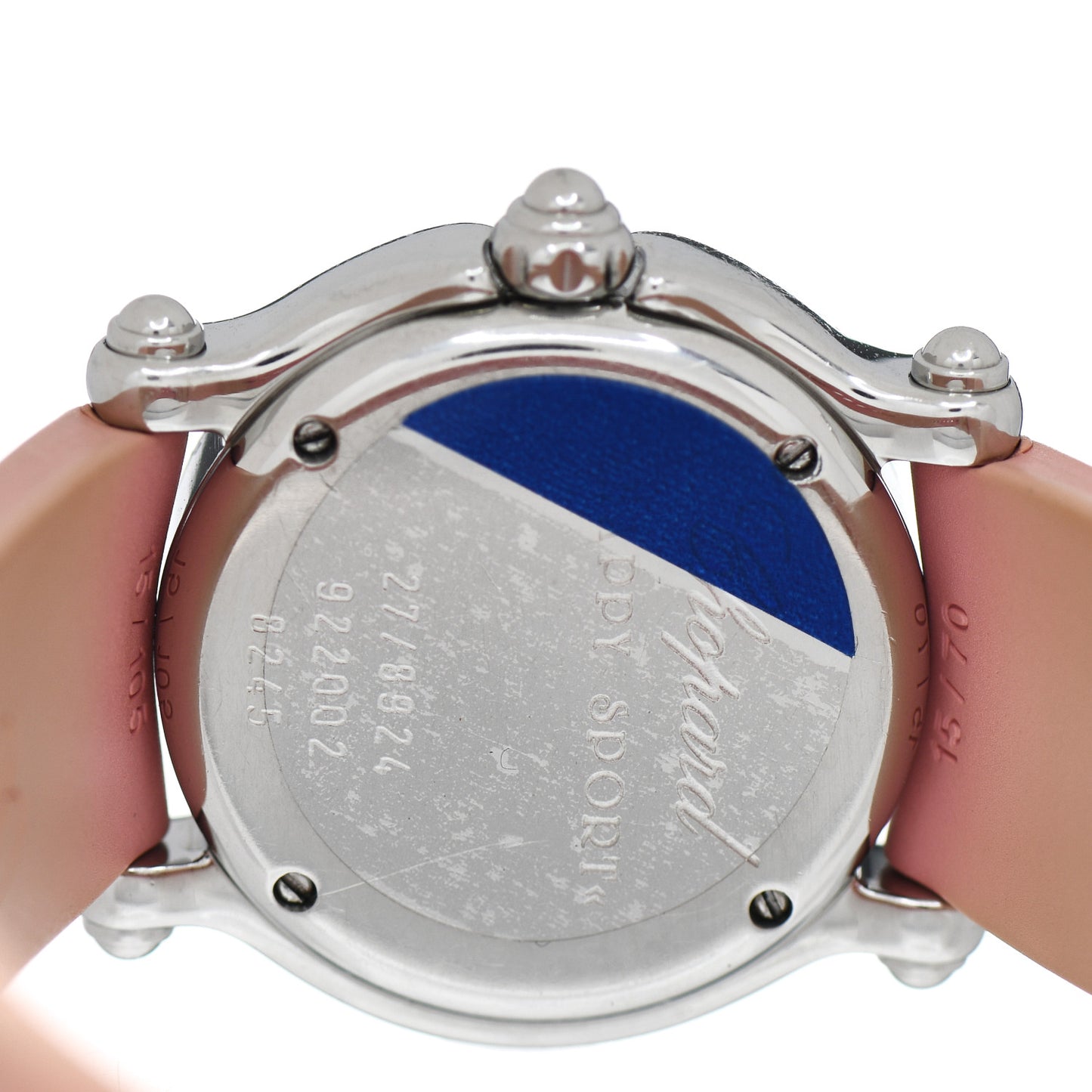 Stainless Steel Rubber Diamond Bezel Ruby Yellow Sapphire 26mm Happy Sport Fish Quartz Watch