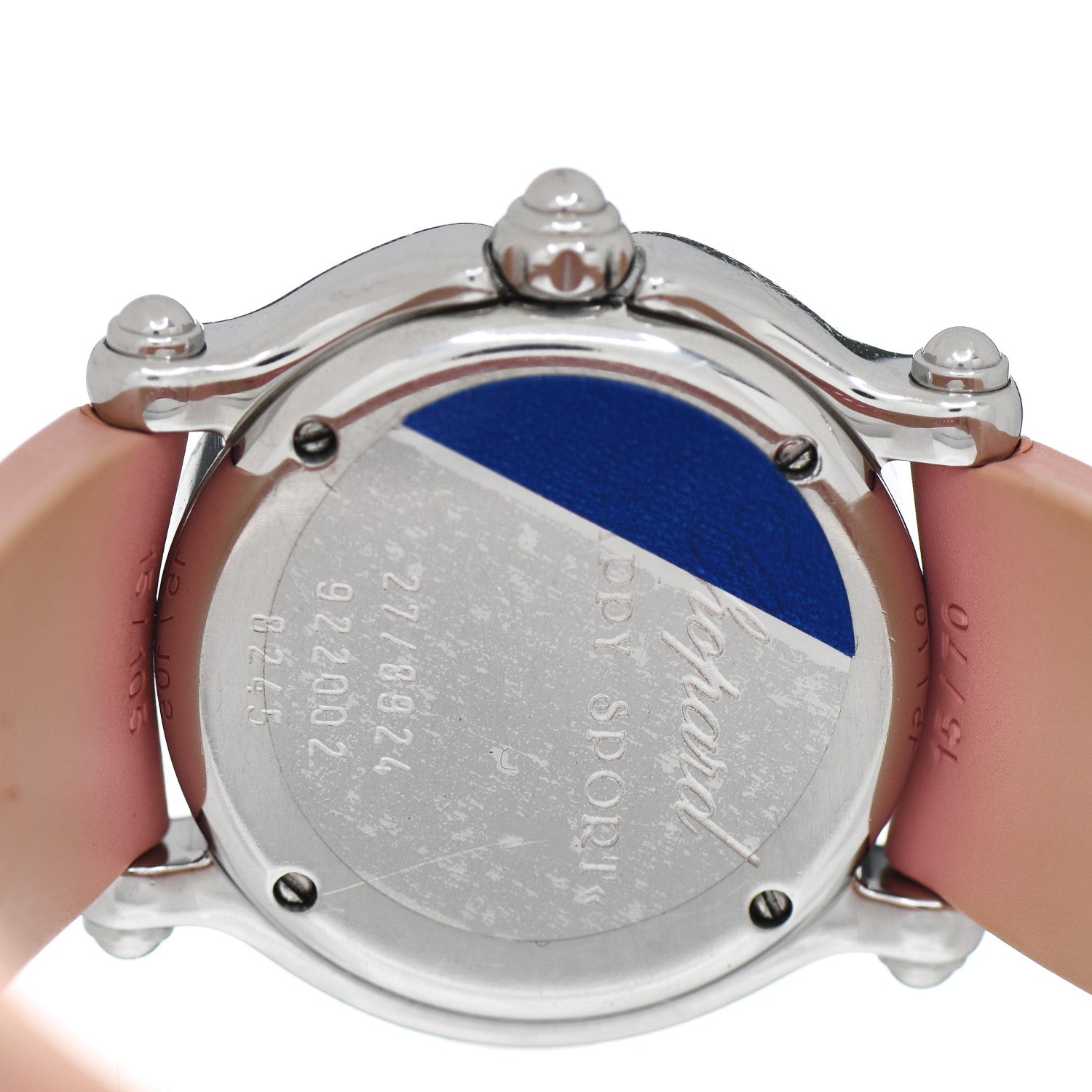 Chopard Stainless Steel Rubber Diamond Bezel Ruby Yellow Sapphire 26mm Happy Sport Fish Quartz Watch 4 of 4
