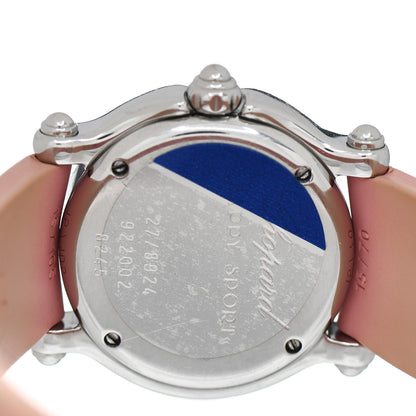 Chopard Stainless Steel Rubber Diamond Bezel Ruby Yellow Sapphire 26mm Happy Sport Fish Quartz Watch 4 of 4