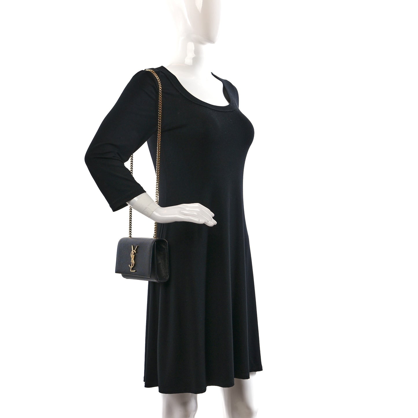 Grain De Poudre Small Monogram Kate Satchel Black