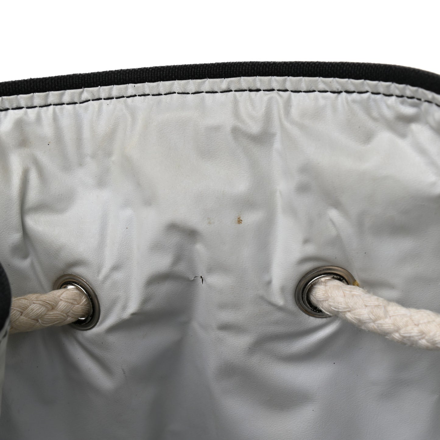 Canvas Drawstring Backpack Black White