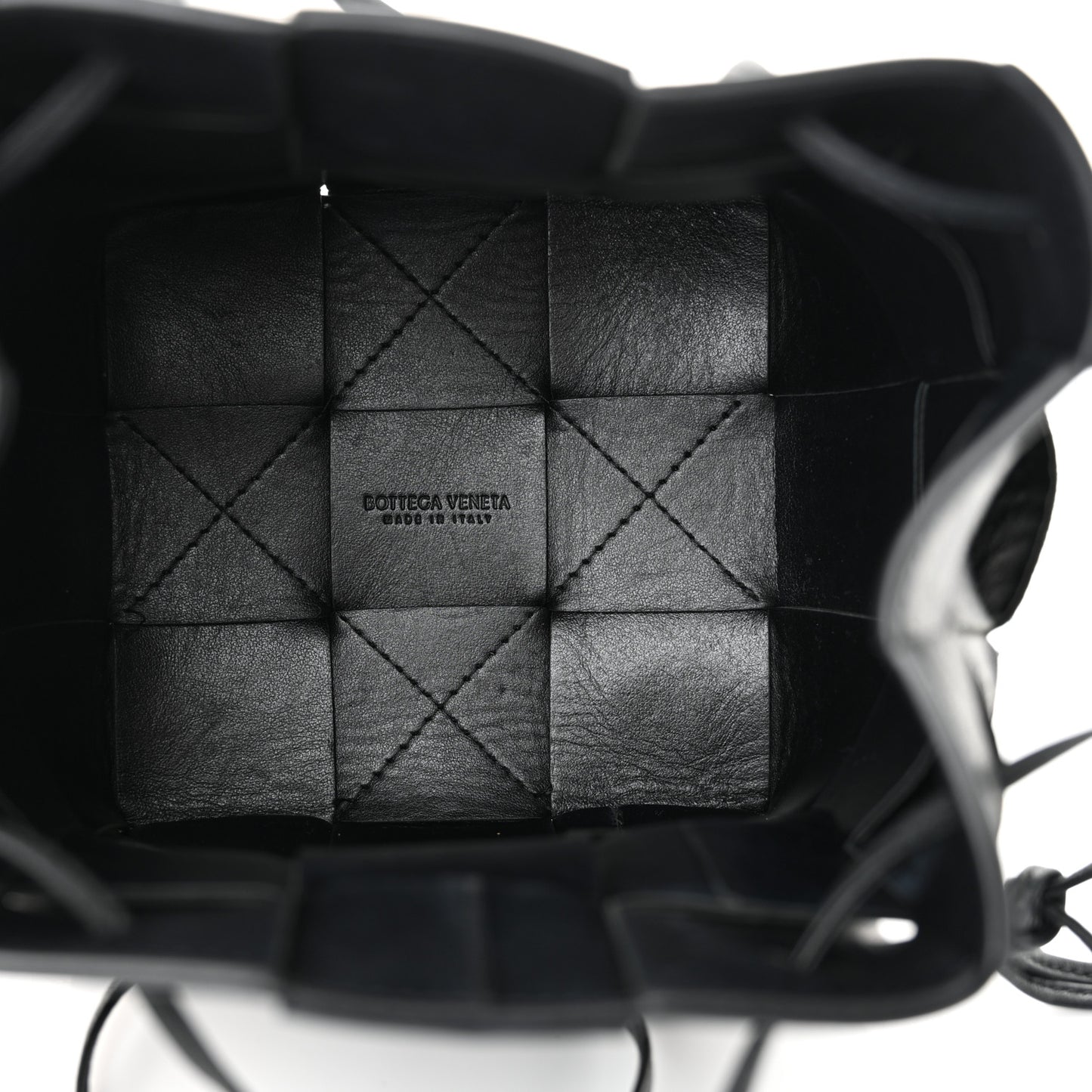 Nappa Maxi Intrecciato Cassette Bucket Bag Black