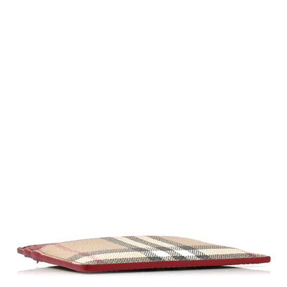 Burberry Vintage Check Calfskin Card Case Red 3 of 7