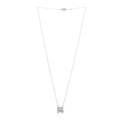 Tiffany Sterling Silver Ribbon Pendant Necklace 2 of 4