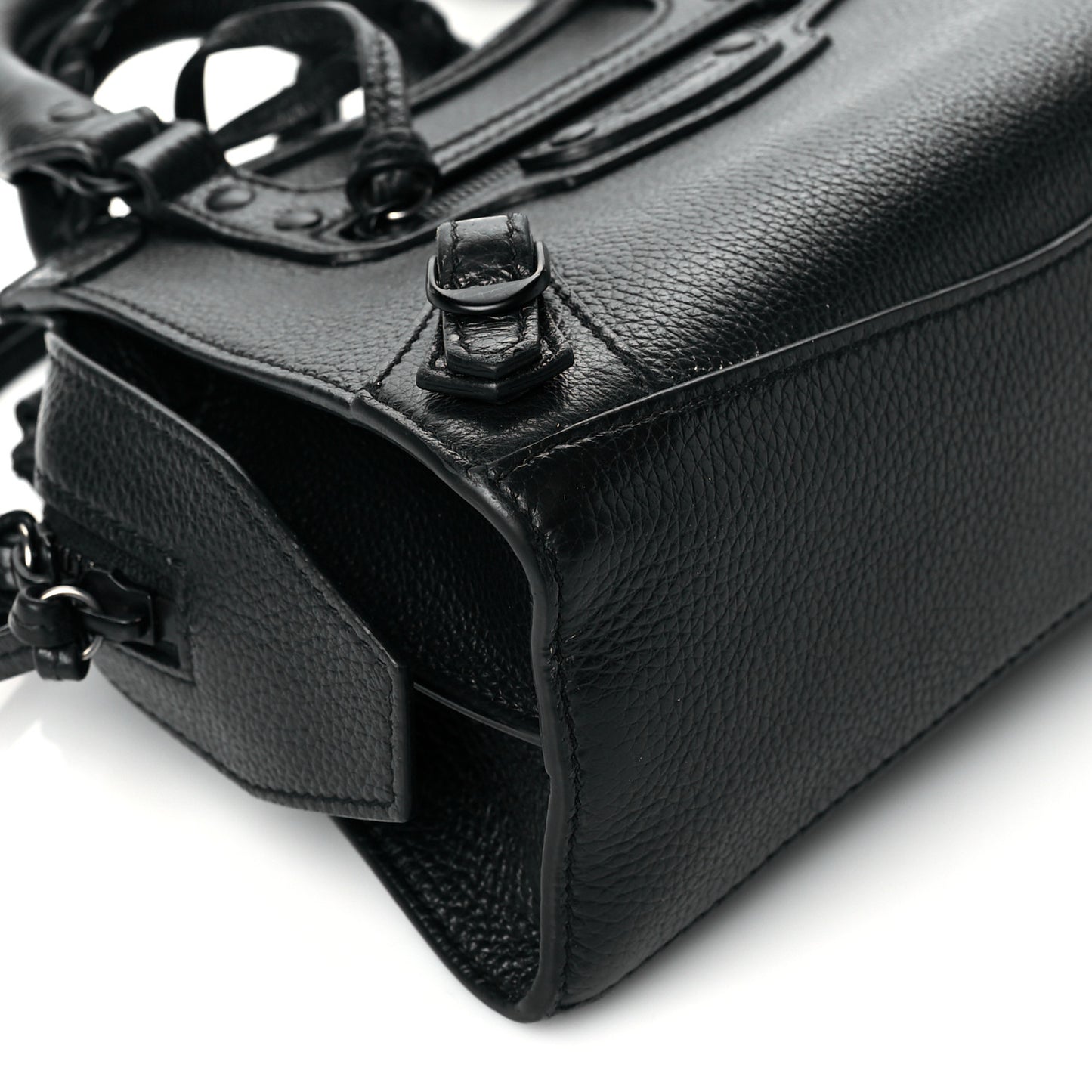 Grained Calfskin Neo Classic Black Hardware Mini City Black