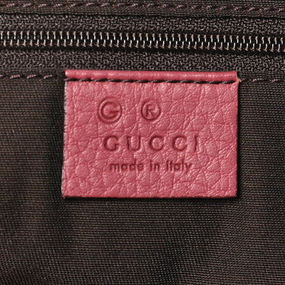 Gucci Pebbled Calfskin Medium GG Convertible Dome Satchel Pink 6 of 10