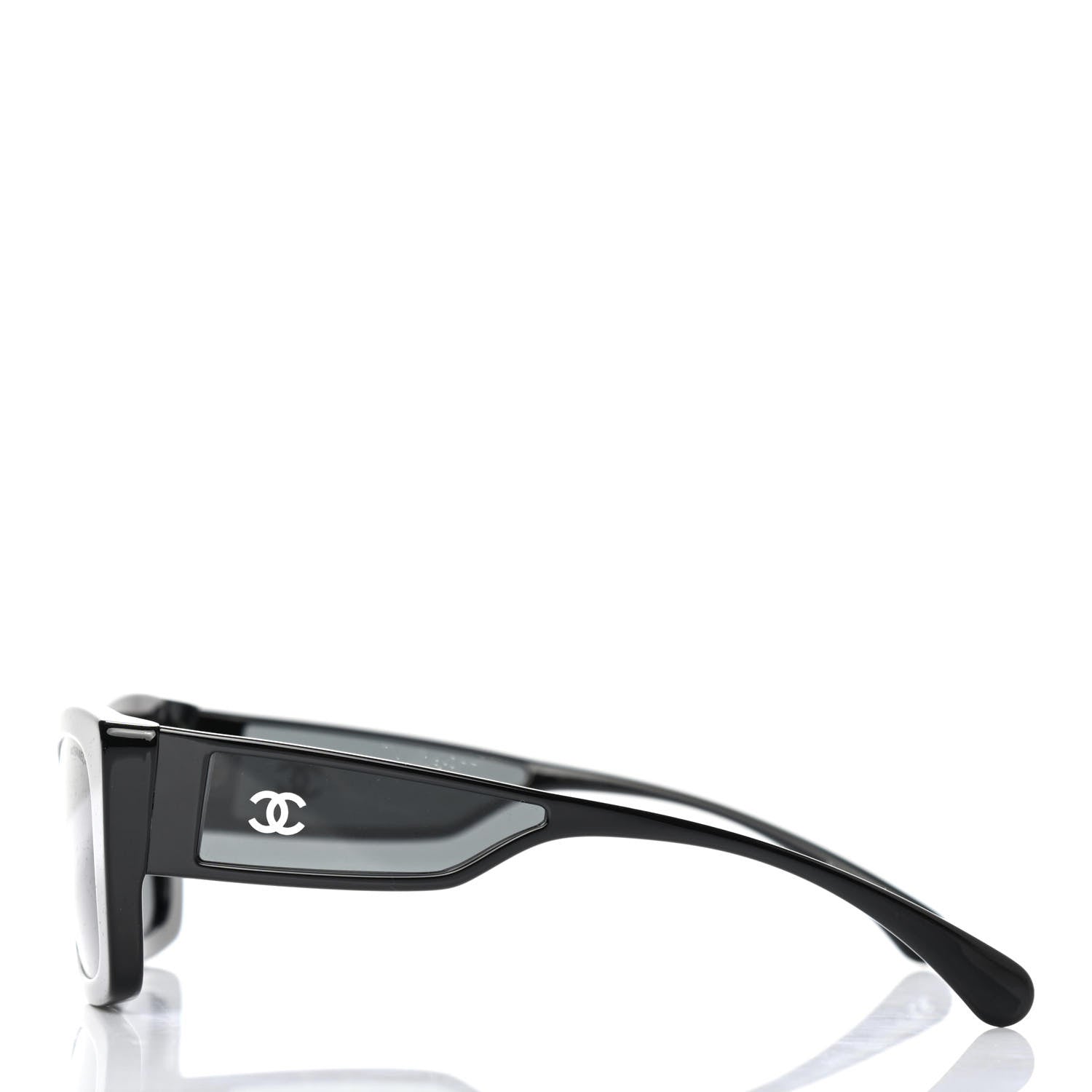 Chanel Acetate CC Rectangle Sunglasses 5430 Black 3 of 4