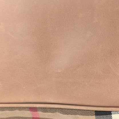 Burberry Calfskin House Check Small Brecon Tote Tan 14 of 20
