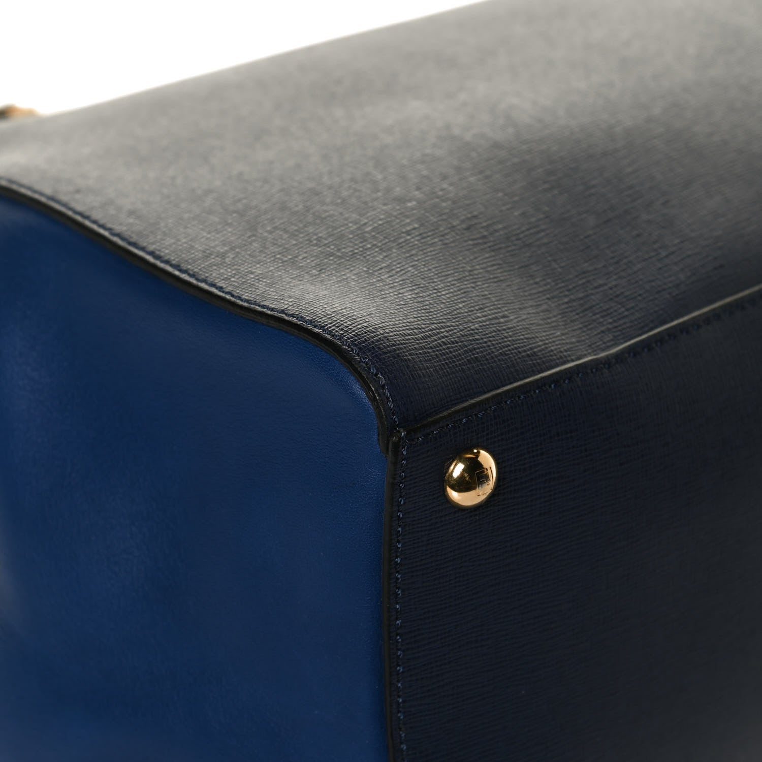 Fendi Vitello Elite Regular 2Jours Tote Blue 12 of 15