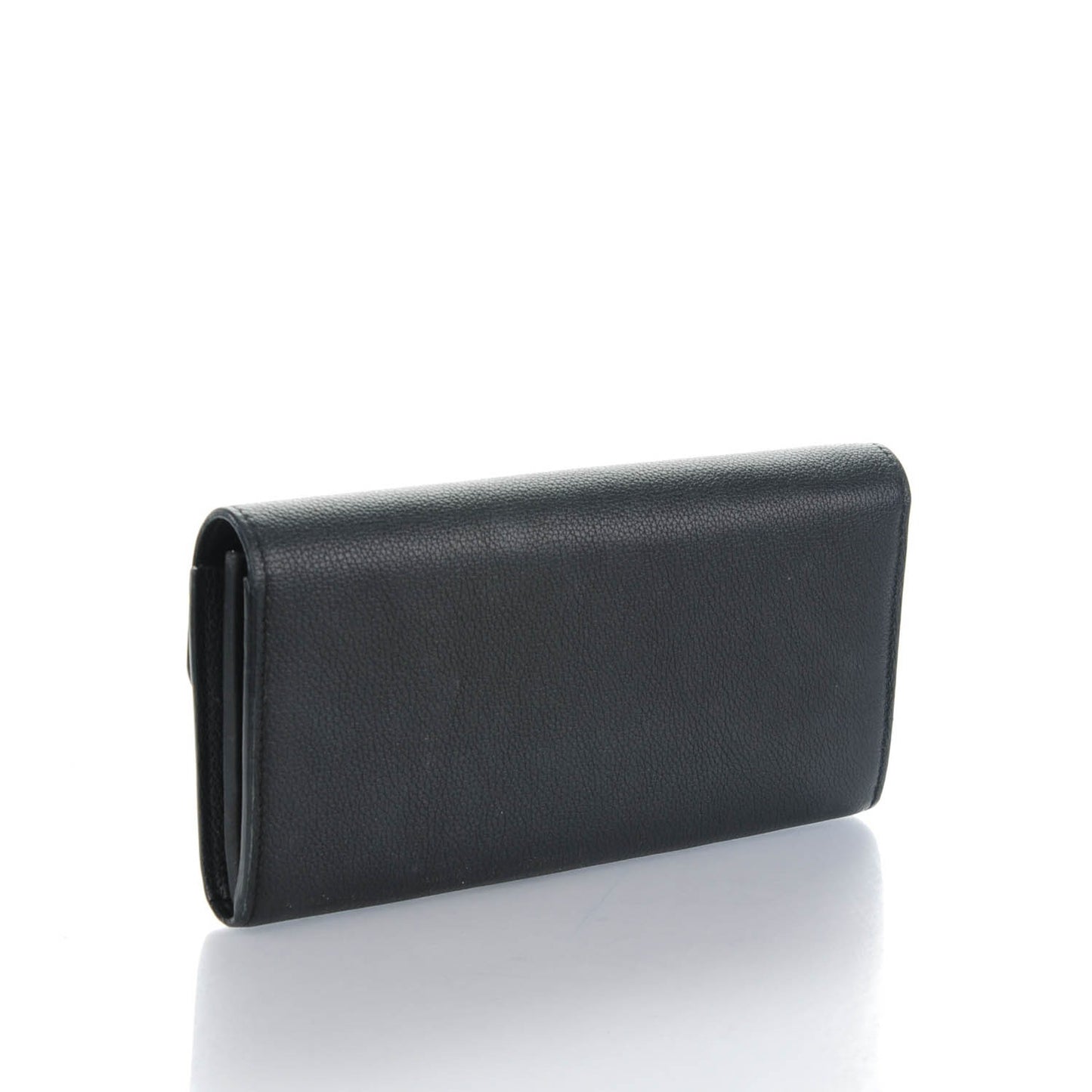 Calfskin Lockme Wallet Black