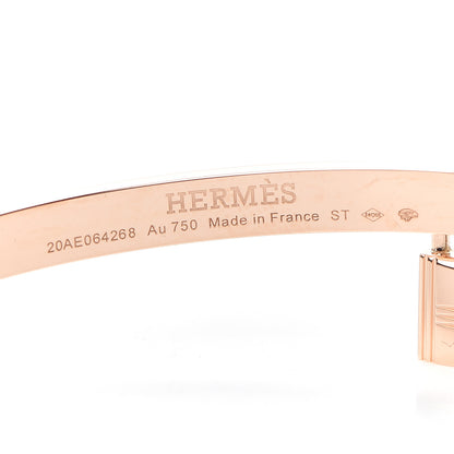 Hermes 18K Rose Gold PM Kelly Clochette Cuff Bracelet ST 4 of 5