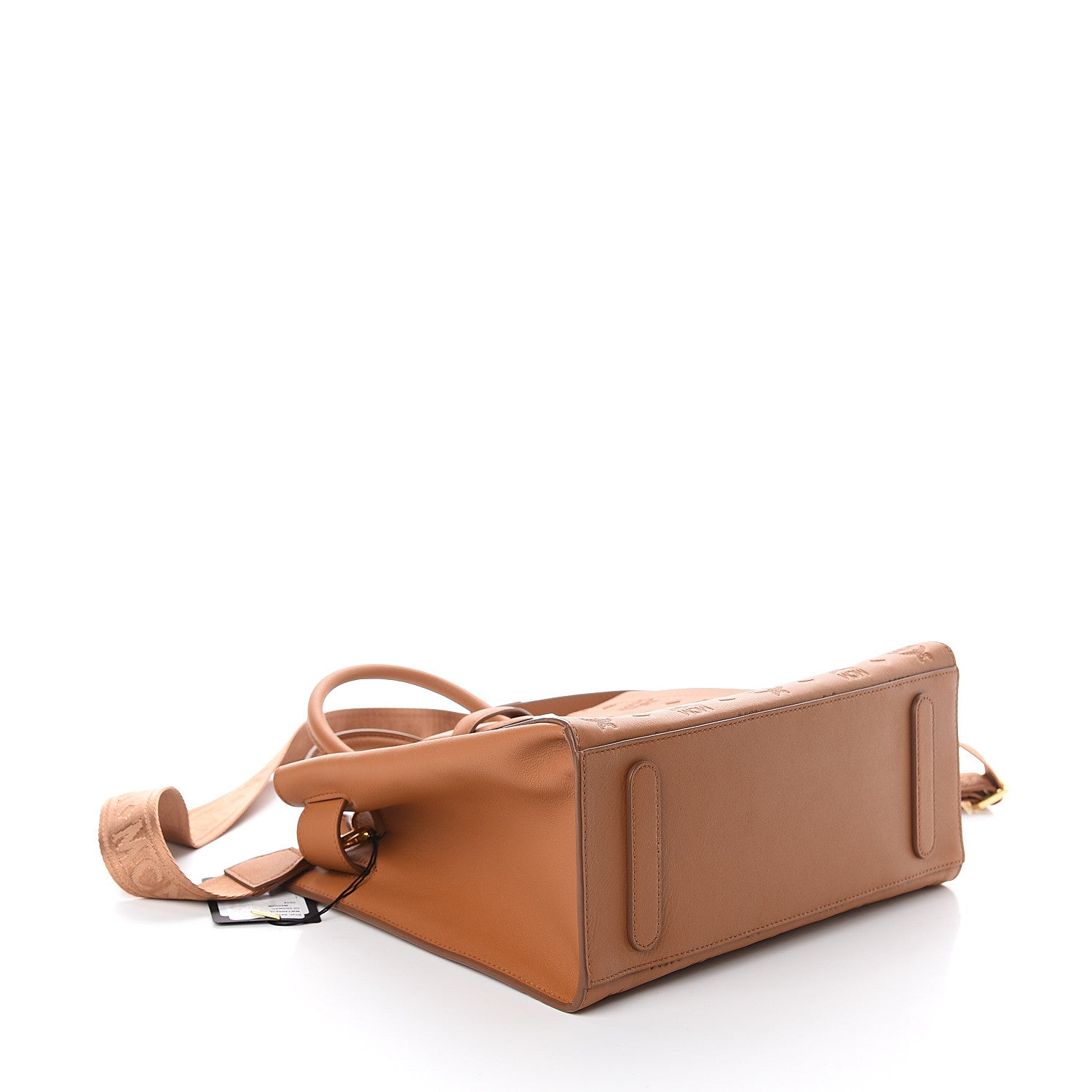 MCM Calfskin Ottomar Monogram Medium Essential Tote Cognac 3 of 8
