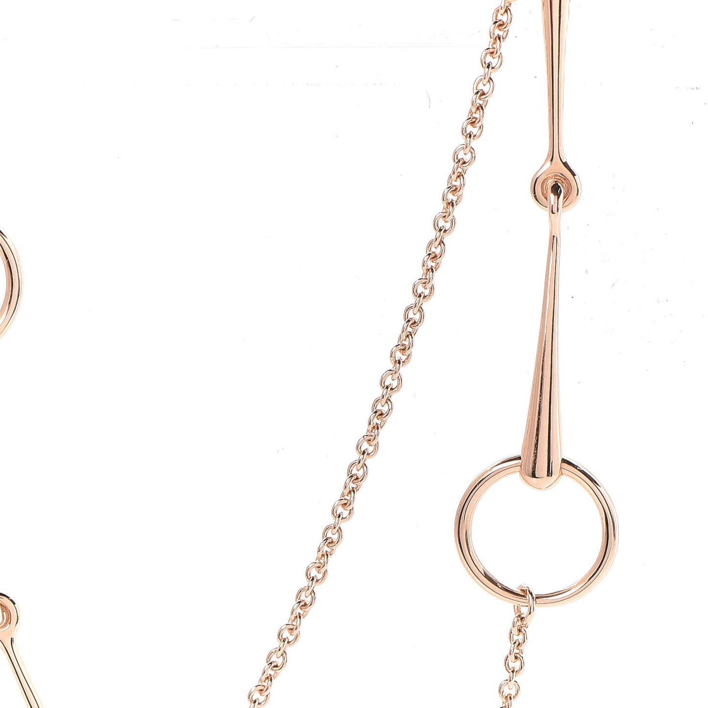 18K Rose Gold Filet d'Or Long Necklace Small