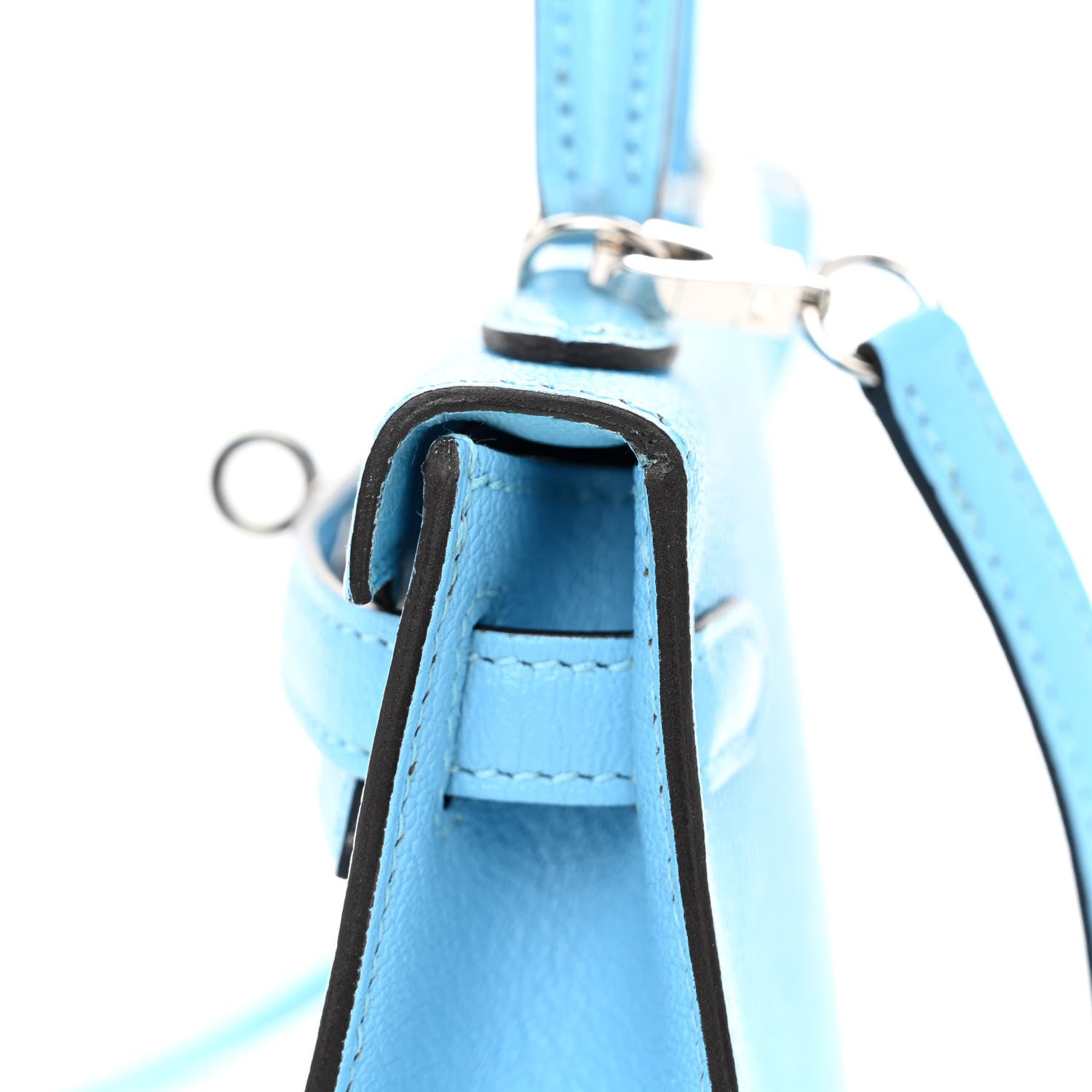 Hermes Chevre Mysore Mini Kelly Sellier 20 Celeste 12 of 13