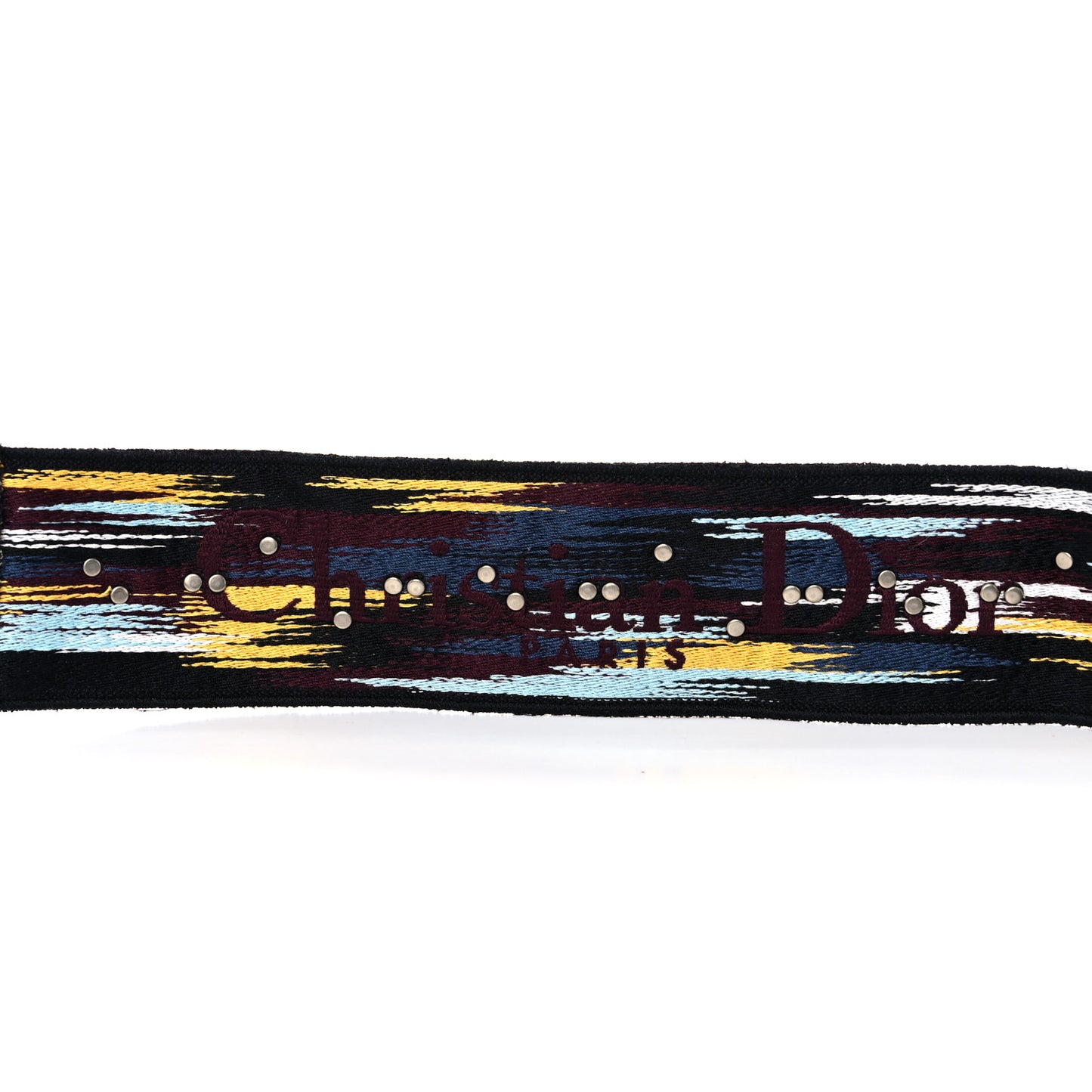 Canvas Embroidered Studded Bohemian Shoulder Strap Yellow