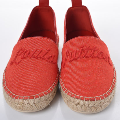 Louis Vuitton Canvas Waterfall Espadrille 37 Rouge 9 of 9
