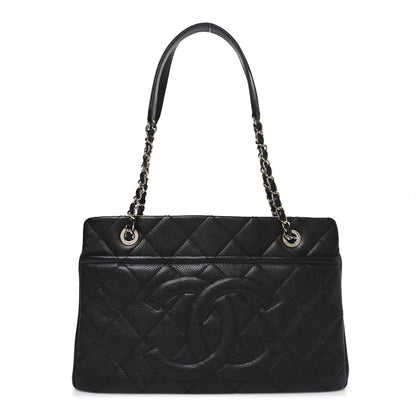 Chanel Caviar Quilted CC Timeless Soft Tote Black 1 of 10