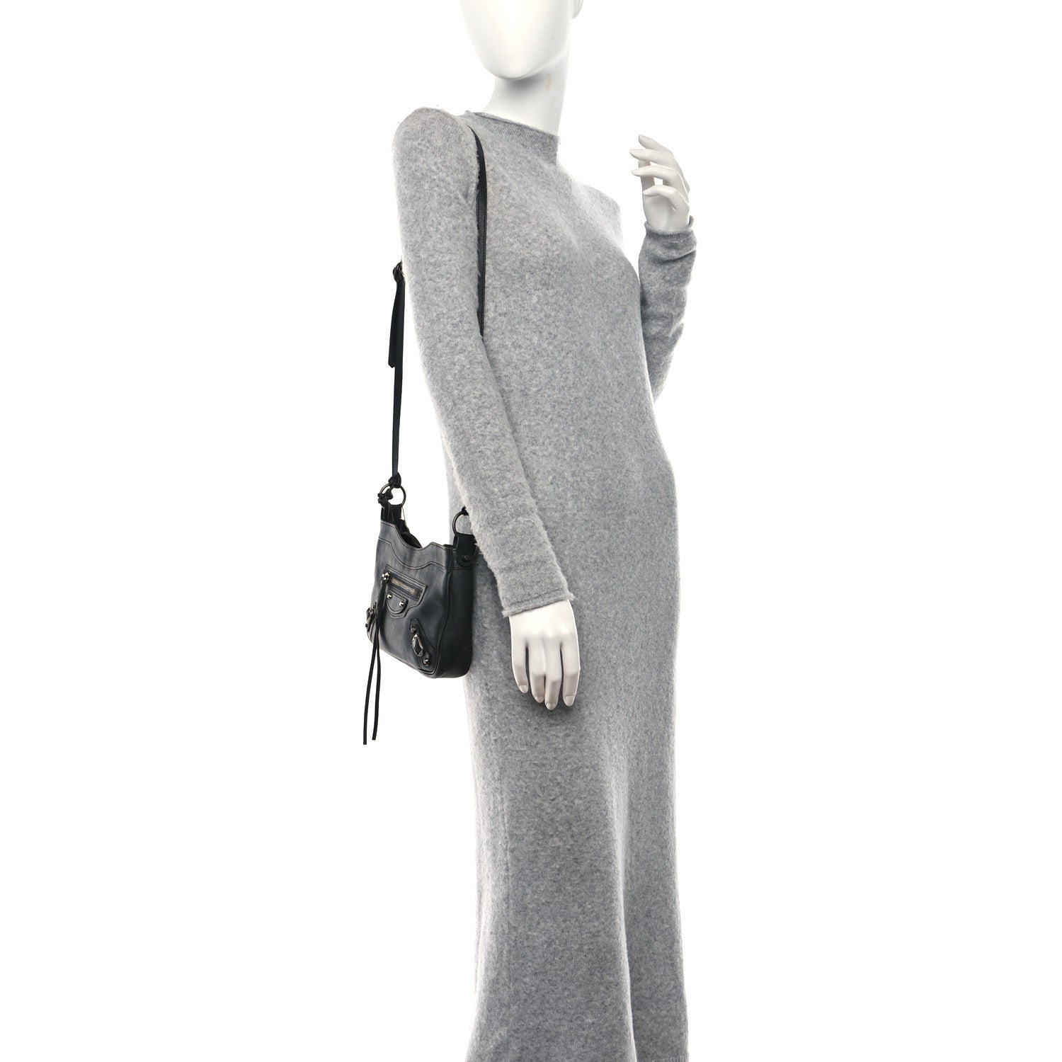 Balenciaga Veau Soyeux Classic Hardware Hip Gris Fossile 2 of 11