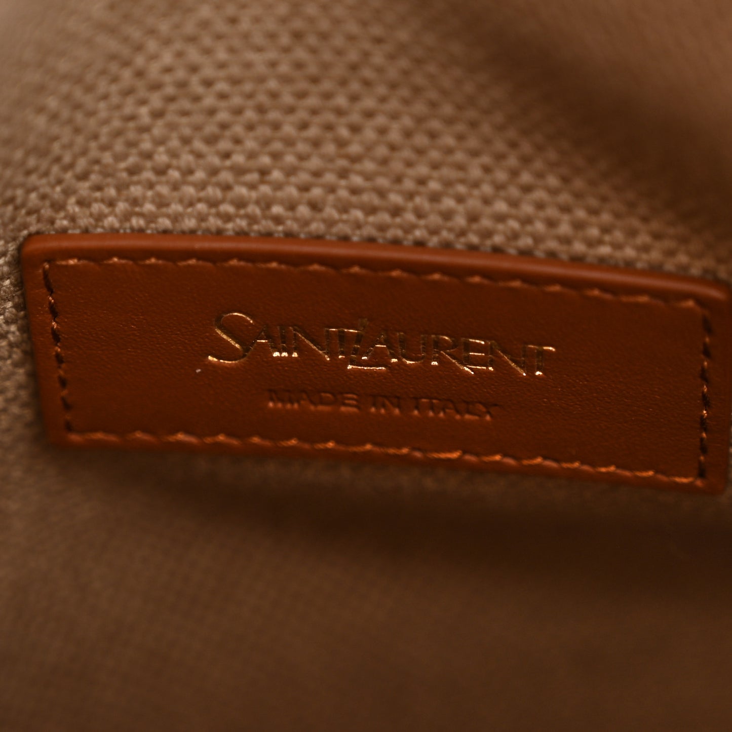 Canvas Calfskin Small Bucket Bag Desert Dust Brick