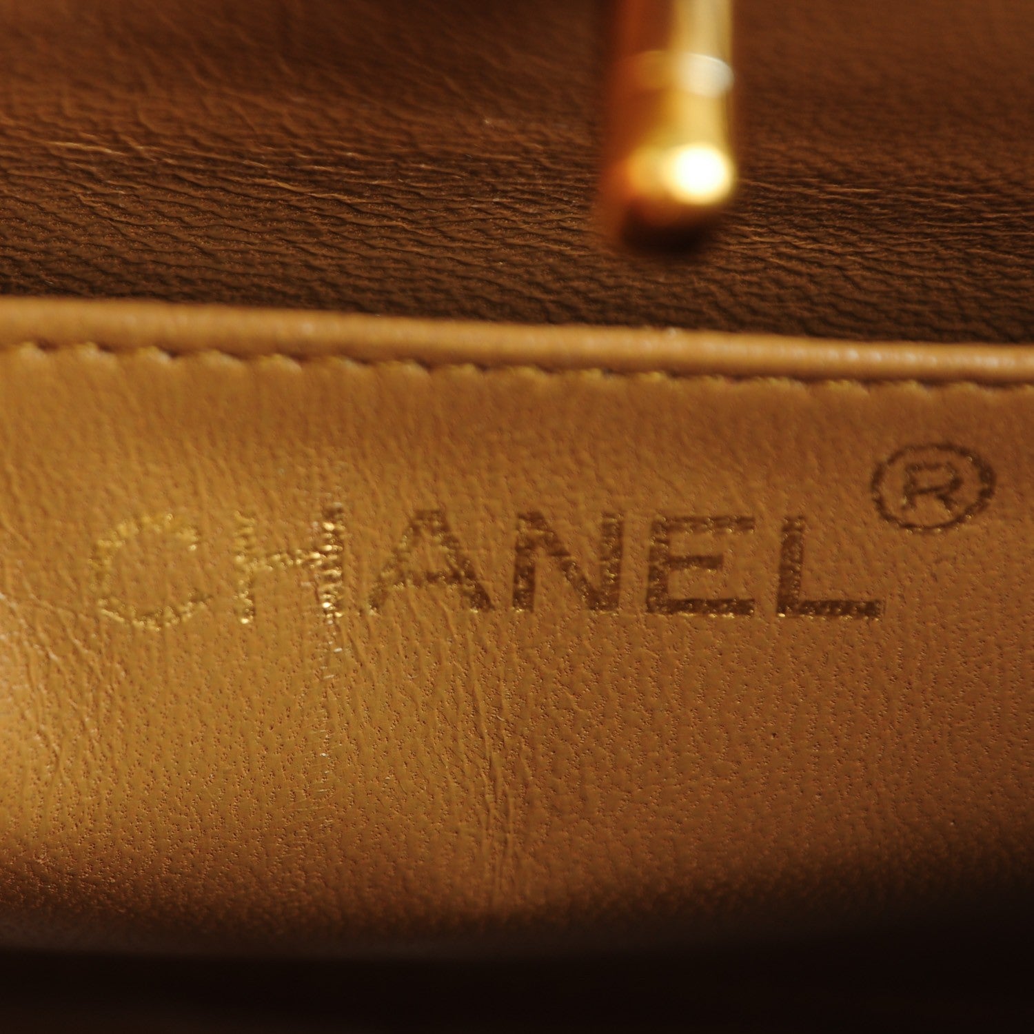 Chanel Lambskin Quilted Shoulder Bag Beige 6 of 9