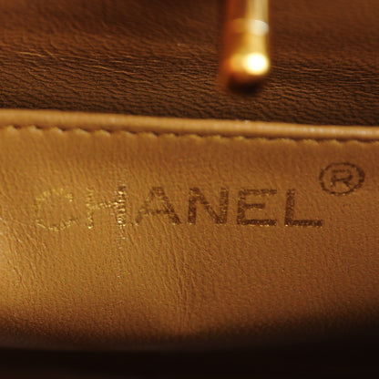Chanel Lambskin Quilted Shoulder Bag Beige 6 of 9