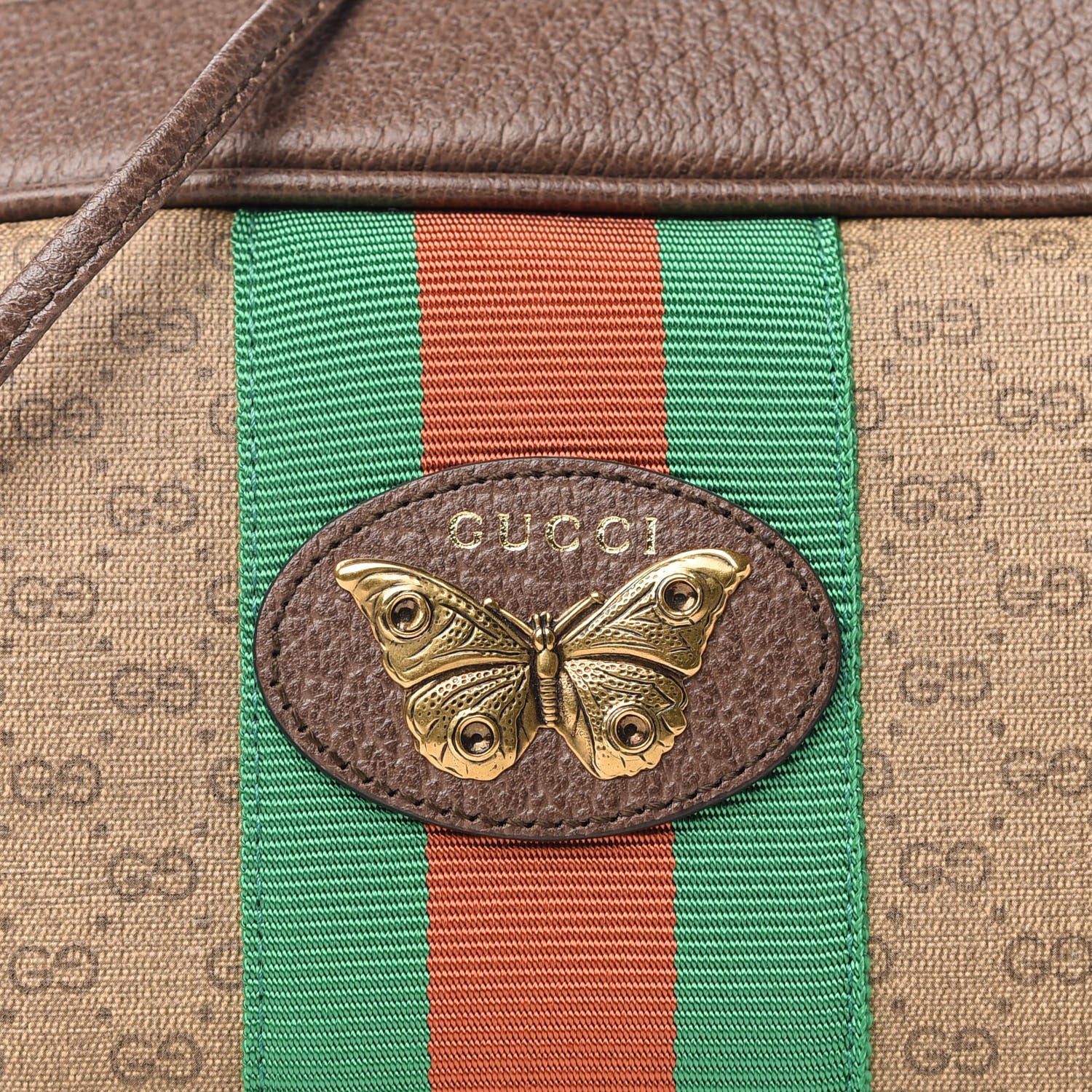 Gucci Mini Vintage GG Supreme Monogram Web Butterfly New Candy Crossbody Beige New Acero 10 of 10
