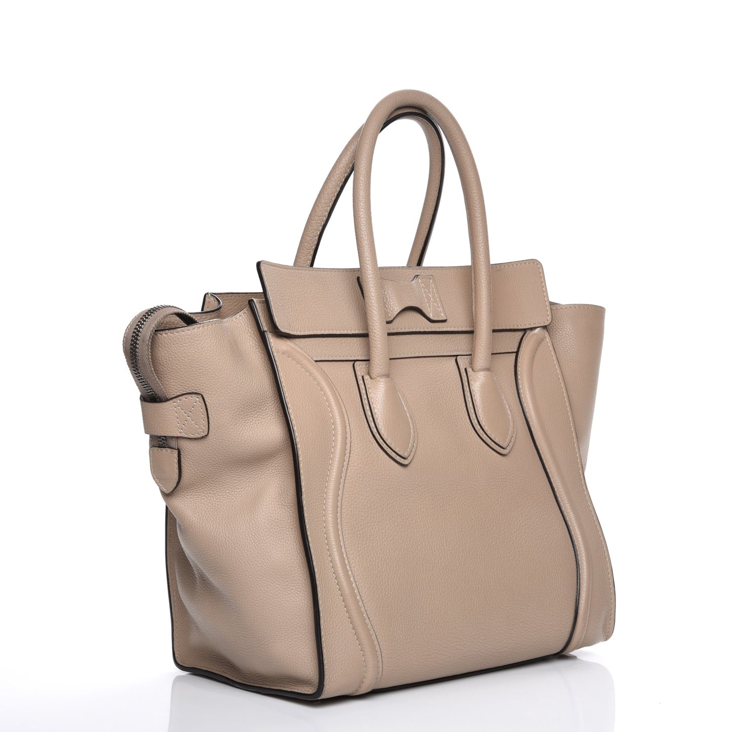 Drummed Calfskin Mini Luggage Dune