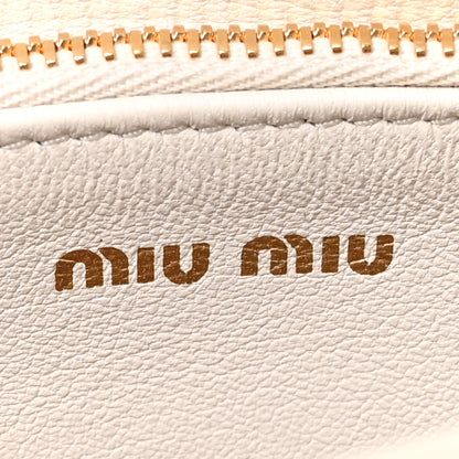 Miu Miu Nappa Matelasse Chain Shoulder Bag White 7 of 10